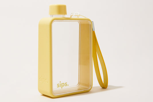 Sips.™ - Water Bottle - Pastel Yellow